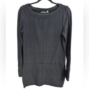 Athleta Gray Striped Nylon Blend Dress Size Small